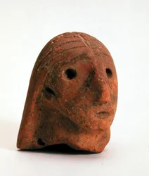 Head of a female figurine, Krinichki, 4th millennium BC